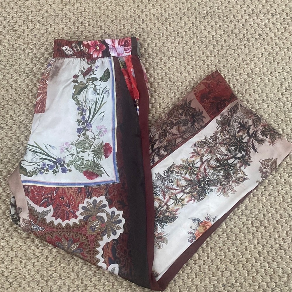Zara Patchwork Print Pants